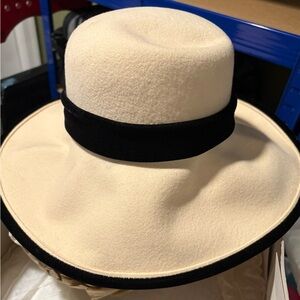 Bollman Vintage Chic Cream and Black Women's Hat